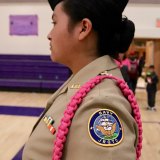 The NJROTC even got into the act with pink epaulettes.